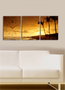 Wallity Reloj de Pared de Lienzo Decorativo 3 Piezas Multicolor